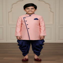 Boys Jute Indo-Western Kurta Dhoti Set